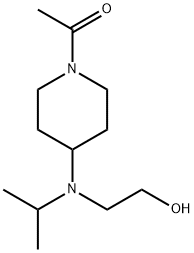 1-{4-[(2-Hydroxy-ethyl)-isopropyl-aMino]-piperidin-1-yl}-ethanone 结构式