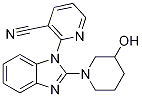 2-(2-(3-羟基哌啶-1-基)-1H-苯并[D]咪唑-1-基)烟腈 结构式