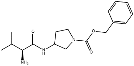 3-((S)-2-AMino-3-Methyl-butyrylaMino)-pyrrolidine-1-carboxylic acid benzyl ester 结构式