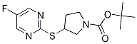 3-(5-Fluoro-pyriMidin-2-ylsulfanyl)
-pyrrolidine-1-carboxylic acid tert
-butyl ester 结构式