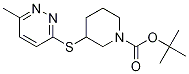 3-(6-Methyl-pyridazin-3-ylsulfanyl)
-piperidine-1-carboxylic acid tert-
butyl ester 结构式