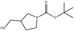 3-巯基甲基-吡咯烷-1-羧酸叔丁基酯 结构式