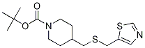 4-(Thiazol-5-ylMethylsulfanylMethyl
)-piperidine-1-carboxylic acid tert
-butyl ester 结构式