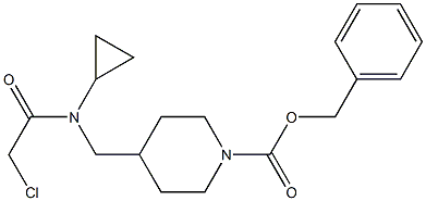 4-{[(2-Chloro-acetyl)-cyclopropyl-aMino]-Methyl}-piperidine-1-carboxylic acid benzyl ester 结构式