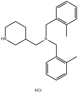 双-(2-甲基-苄基)-哌啶-3-基甲基-胺盐酸盐 结构式