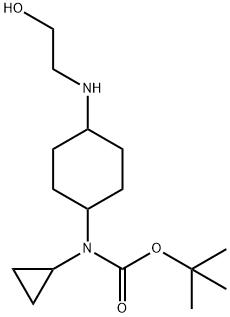 Cyclopropyl-[4-(2-hydroxy-ethylaMino)-cyclohexyl]-carbaMic acid tert-butyl ester 结构式