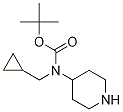 N-BOC-N-(4-哌啶基甲基)环丙胺 结构式