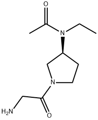 N-[(S)-1-(2-AMino-acetyl)-pyrrolidin-3-yl]-N-ethyl-acetaMide 结构式