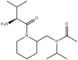 N-[1-((S)-2-AMino-3-Methyl-butyryl)-piperidin-2-ylMethyl]-N-isopropyl-acetaMide 结构式