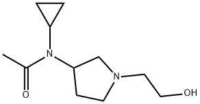 N-Cyclopropyl-N-[1-(2-hydroxy-ethyl)-pyrrolidin-3-yl]-acetaMide 结构式