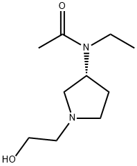 N-Ethyl-N-[(R)-1-(2-hydroxy-ethyl)-pyrrolidin-3-yl]-acetaMide 结构式
