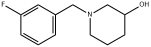 1-(3-氟-苄基)-哌啶-3-醇 结构式