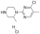 4-氯-5-甲基-2-(2-甲基-哌嗪-1-基)-嘧啶盐酸盐 结构式