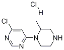 4-Chloro-6-(2-methyl-piperazin-1-yl)-pyrimidine hydrochloride 结构式