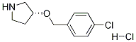 (R)-3-(4-氯-苄氧基)-吡咯烷盐酸盐 结构式