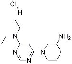 [6-(3-Amino-piperidin-1-yl)-pyrimidin-4-yl]-diethyl-amine hydrochloride 结构式