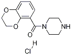 (2,3-二氢-苯并[1,4]二氧杂环己烯-5-基)-哌嗪-1-基-甲酮盐酸盐 结构式