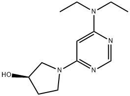 (R)-1-(6-二乙基氨基-嘧啶-4-基)-吡咯烷-3-醇 结构式