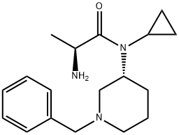 (S)-2-AMino-N-((R)-1-benzyl-piperidin-3-yl)-N-cyclopropyl-propionaMide 结构式