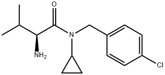 (S)-2-AMino-N-(4-chloro-benzyl)-N-cyclopropyl-3-Methyl-butyraMide 结构式