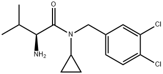 (S)-2-AMino-N-cyclopropyl-N-(3,4-dichloro-benzyl)-3-Methyl-butyraMide 结构式