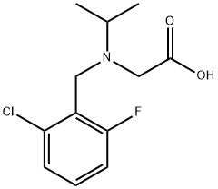 N-(2-氯-6-氟苄基)-N-异丙基甘氨酸 结构式