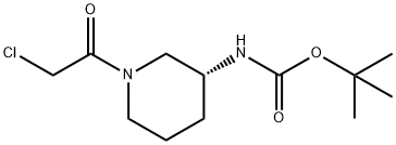 [(R)-1-(2-Chloro-acetyl)-piperidin-3-yl]-carbaMic acid tert-butyl ester 结构式