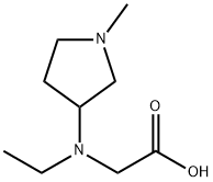 N-乙基-N-(1-甲基吡咯烷-3-基)甘氨酸 结构式