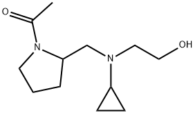 1-(2-{[Cyclopropyl-(2-hydroxy-ethyl)-aMino]-Methyl}-pyrrolidin-1-yl)-ethanone 结构式