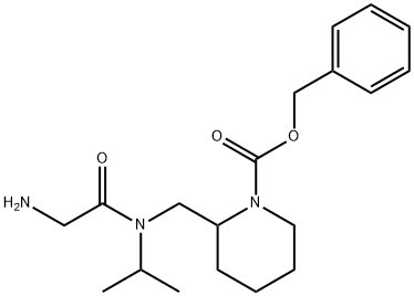 2-{[(2-AMino-acetyl)-isopropyl-aMino]-Methyl}-piperidine-1-carboxylic acid benzyl ester 结构式