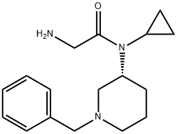 2-AMino-N-((R)-1-benzyl-piperidin-3-yl)-N-cyclopropyl-acetaMide 结构式