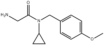 2-氨基-N-环丙基-N-(4-甲氧基苄基)乙酰胺 结构式