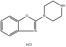 2-哌嗪-1-基-苯并恶唑盐酸盐 结构式