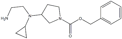 3-[(2-AMino-ethyl)-cyclopropyl-aMino]-pyrrolidine-1-carboxylic acid benzyl ester 结构式
