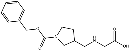 3-[(CarboxyMethyl-aMino)-Methyl]-pyrrolidine-1-carboxylic acid benzyl ester 结构式