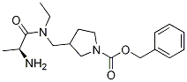 3-{[((S)-2-AMino-propionyl)-ethyl-aMino]-Methyl}-pyrrolidine-1-carboxylic acid benzyl ester 结构式