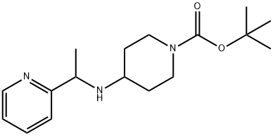 4-(1-吡啶-2-基-乙基氨基)-哌啶-1-羧酸叔丁基酯 结构式