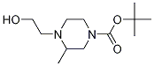 4-(2-Hydroxy-ethyl)-3-Methyl-piperazine-1-carboxylic acid tert-butyl ester 结构式