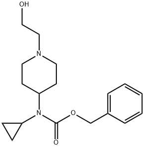 Cyclopropyl-[1-(2-hydroxy-ethyl)-piperidin-4-yl]-carbaMic acid benzyl ester 结构式