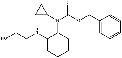 Cyclopropyl-[2-(2-hydroxy-ethylaMino)-cyclohexyl]-carbaMic acid benzyl ester 结构式