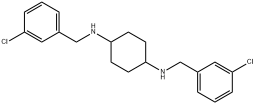 N,N'-双-(3-氯-苄基)-环己烷-1,4-二胺 结构式