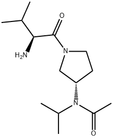 N-[(S)-1-((S)-2-AMino-3-Methyl-butyryl)-pyrrolidin-3-yl]-N-isopropyl-acetaMide 结构式