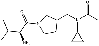 N-[1-((S)-2-AMino-3-Methyl-butyryl)-pyrrolidin-3-ylMethyl]-N-cyclopropyl-acetaMide 结构式