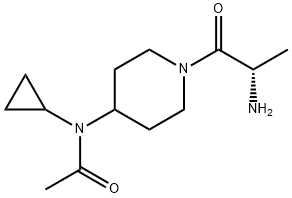 N-[1-((S)-2-AMino-propionyl)-piperidin-4-yl]-N-cyclopropyl-acetaMide 结构式