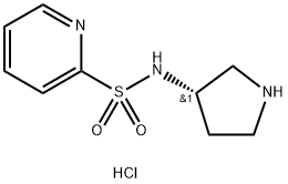 吡啶-2-磺酸(S)-吡咯烷-3-基酰胺盐酸盐 结构式