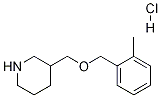 3-(2-甲基-苄氧基甲基)-哌啶盐酸盐 结构式