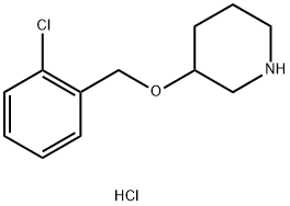 3-(2-氯苄氧基)-哌啶盐酸盐 结构式