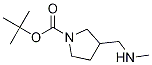 3-Methylaminomethyl-pyrrolidine-1-carboxylic acid tert-butyl ester 结构式