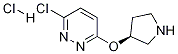 3-Chloro-6-((S)-pyrrolidin-3-yloxy)-pyridazine hydrochloride 结构式