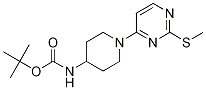 [1-(2-甲基硫烷基-嘧啶-4-基)-哌啶-4-基]-氨基甲酸叔丁基酯 结构式